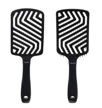 Perie Par Plata Patrata din Plastic Neagra Model Zigzag 26cm [1]