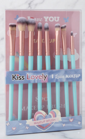 Set 8 Pensule Profesionale de Machiaj Kiss Lovely