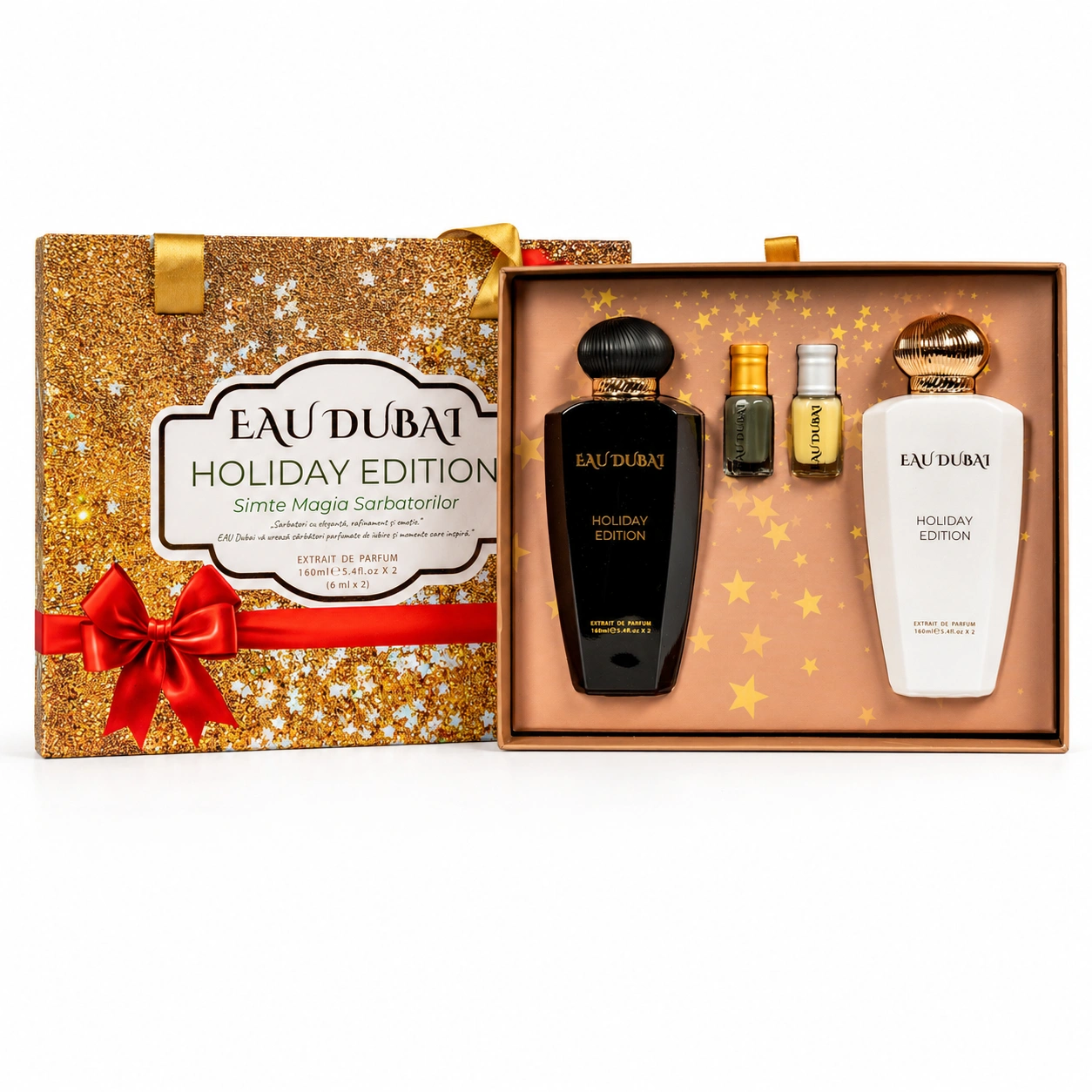 Set Cadou Parfum Eau Dubai Holiday Edition, 4 piese, Parfum EL si EA 160 ml, Ulei EL si EA 6 ml [2]
