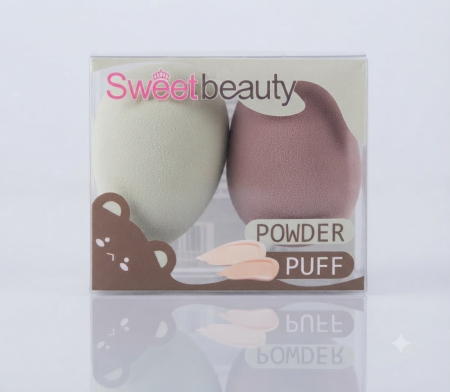 ACCESORII & MACHIAJ - Set Duo "Sweet Beauty" – Bureți Cosmetici pentru Pudră