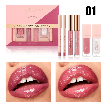 ACCESORII & MACHIAJ - Set machiaj buze HANDAIYAN Nr-1, 6 produse/set