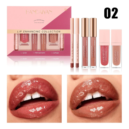 ACCESORII & MACHIAJ - Set machiaj buze HANDAIYAN Nr-2, 6 produse/set