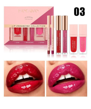 ACCESORII & MACHIAJ - Set machiaj buze HANDAIYAN Nr-3, 6 produse/set