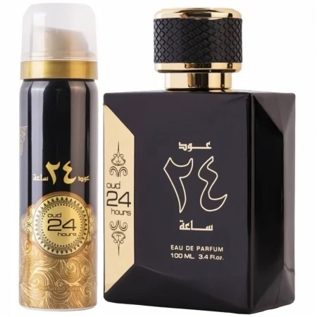 TOATE PARFUMURILE - Set Oud 24 Hours, Ard Al Zaafaran, Apa de Parfum, Unisex – 100ml + Deo – 50ml
