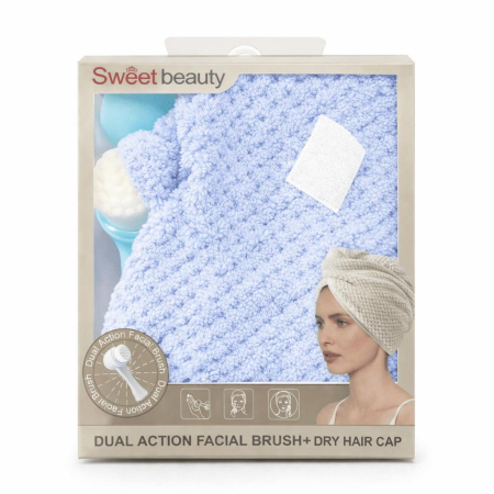 ACCESORII & MACHIAJ - Set Sweet Beauty: Perie Facială/ Prosop / Turbă