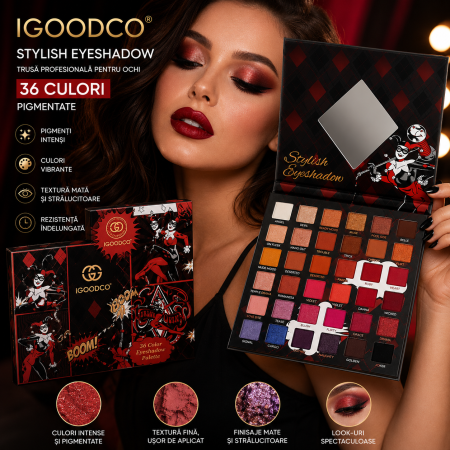 ACCESORII & MACHIAJ - Trusă Paletă Fard Ochi IGOODCO 36 Culori Profesionale