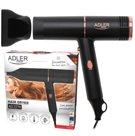 HAIR STYLE - Uscător de Păr Adler Europe AD 2278, 1400W, Negru