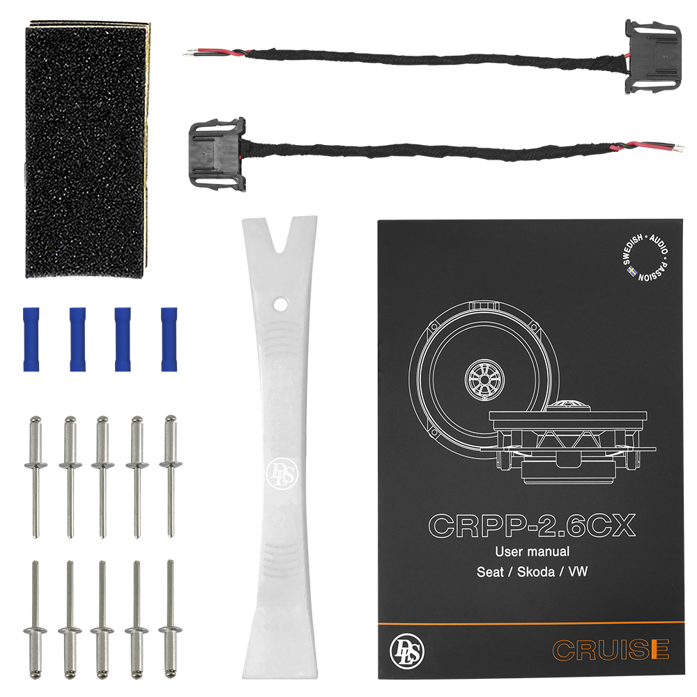 Set coaxiale DLS Cruise CRPP-2.6CX compatibil Seat Skoda VW 16.5 cm 90W [9]