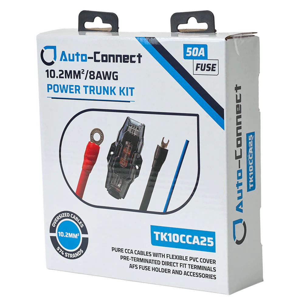 kit de cabluri de alimentare portbagajului Auto-Connect TK10CCA25 - Pure CCA 10.2 mm² / 8 AWG [1]