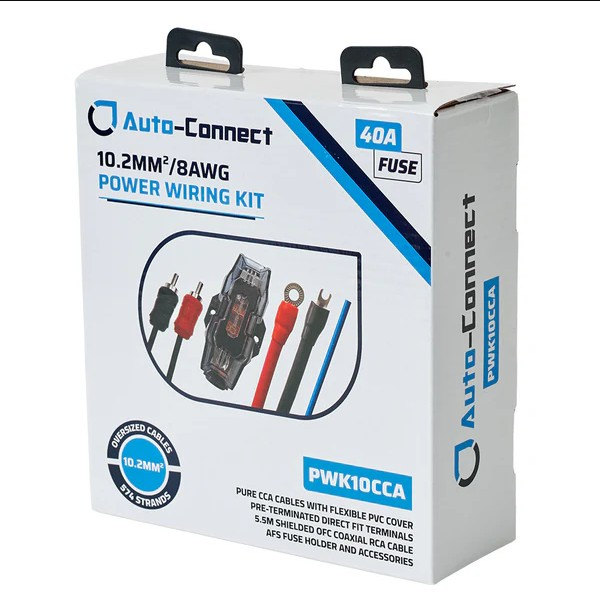 Kit de cablare amplificator Auto-Connect PWK10CCA Pure CCA 10.2 mm2 8 AWG [2]