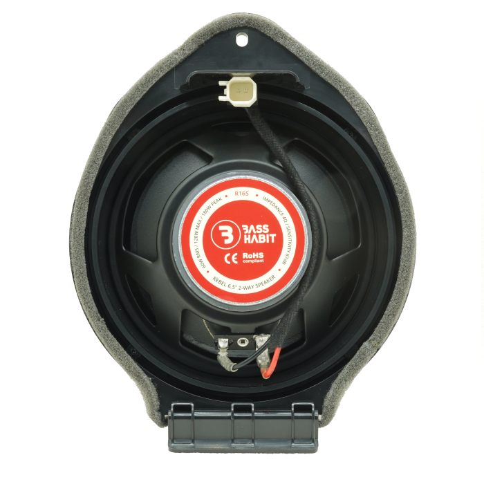 Set difuzoare auto coaxiale usi spate Opel Astra J Bass Habit R165 16.5cm 60W cu inele si mufa adaptoare [3]
