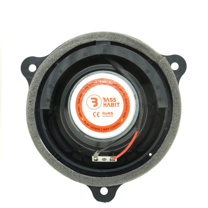Set difuzoare auto coaxiale usi spate Dacia Sandero 2013-2020 Bass Habit P165 16.5cm 60W cu inele si mufa adaptoare [6]
