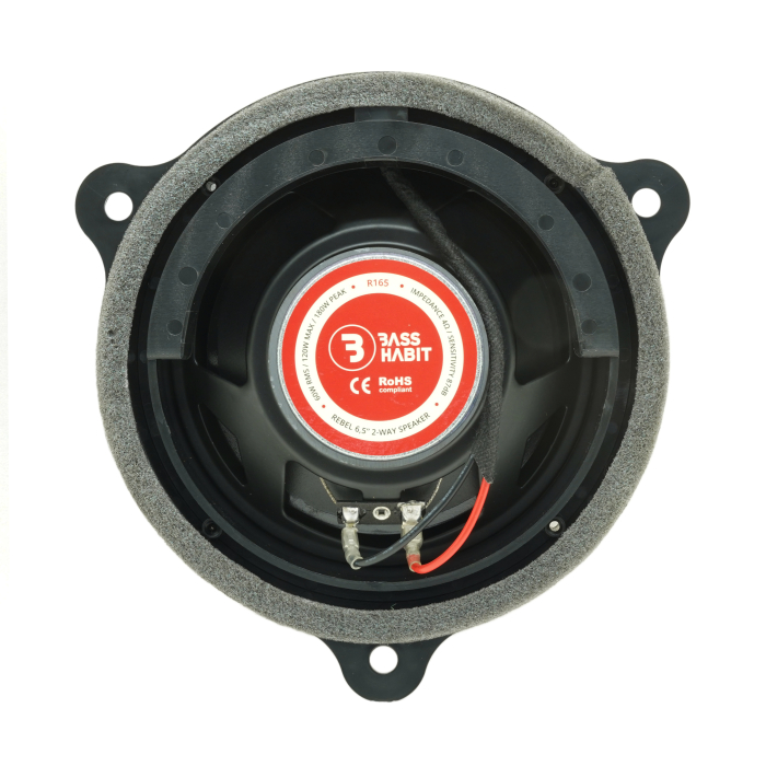 Set difuzoare auto coaxiale usi spate Dacia Duster 2018-prezent Bass Habit R165 16.5cm 60W cu inele si mufa adaptoare [6]