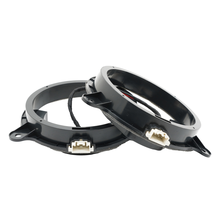 Set difuzoare auto coaxiale usi spate Mazda 3 2014 - 2019 Bass Habit P165 16.5cm 60W cu inele si mufa adaptoare [7]