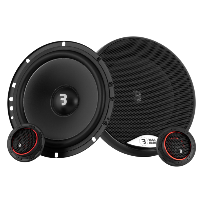 Set difuzoare auto componente usi fata Renault Kadjar 2015-2018 Bass Habit P165C 16.5cm 60W cu inele si mufa adaptoare [3]