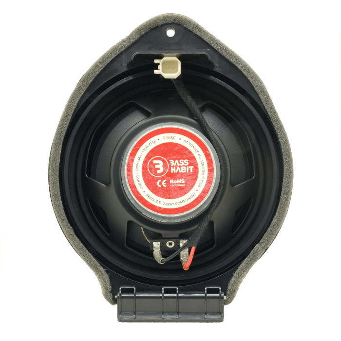 Set difuzoare auto componente usi fata Opel Astra J Bass Habit R165C 16.5cm 60W cu inele si mufa adaptoare [3]
