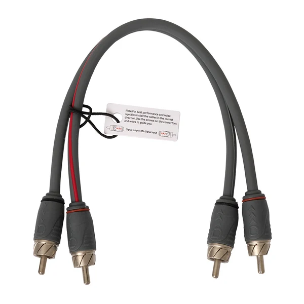 Cablaje semnal - Cablu RCA Auto-Connect L2RCA025TB 2 canale 0.25 m OFC Quad Shield