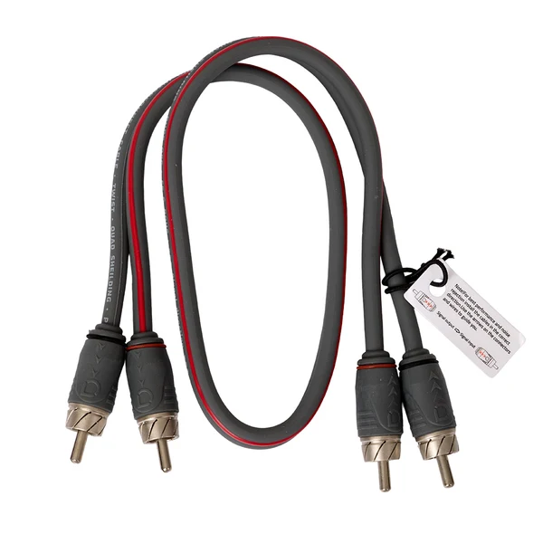 Cablaje semnal - Cablu RCA Auto-Connect L2RCA05TB 2 canale 0.5 m OFC Quad Shield