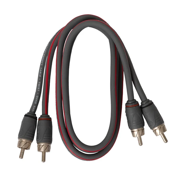 Cablaje semnal - Cablu RCA Auto-Connect L2RCA075TB 2 canale 0.75 m OFC Quad Shield