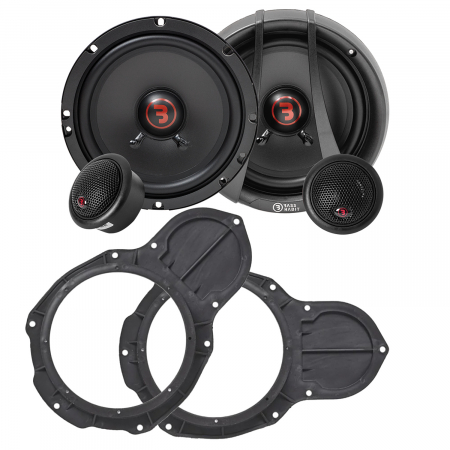 Pachete dedicate - Pachet boxe auto componente VW Passat Bass Habit R165C 16.5cm 60W cu inele adaptor