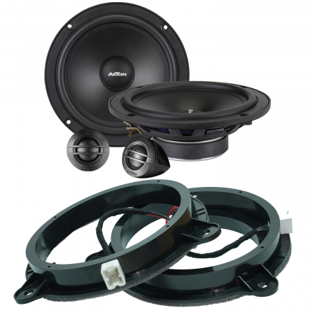 Pachete dedicate - Pachet difuzoare auto componente Renault AXTON ATC165S 16.5 cm 90W cu inele si cablu adaptor