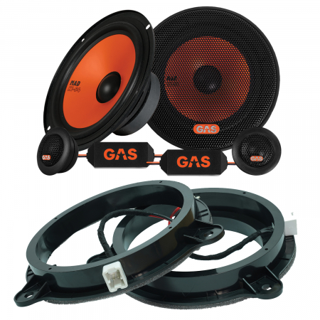 Pachete dedicate - Pachet difuzoare auto componente Renault GAS MAD K1-64 16.5 cm 80W cu inele si cablu adaptor