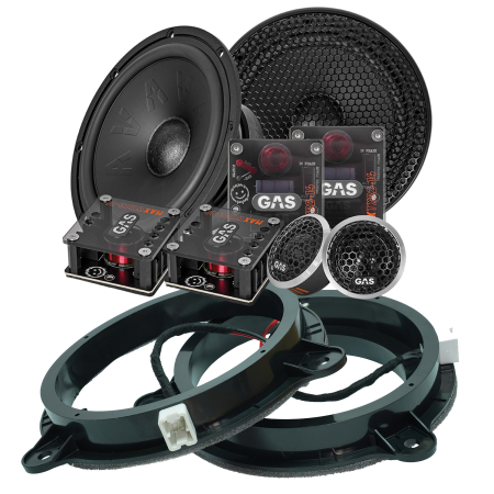 Difuzoare auto - Pachet difuzoare auto componente Renault GAS MAX K2-64 16.5 cm 130W cu inele adaptor