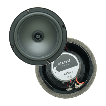 Difuzoare auto - Set difuzoare auto coaxiale usi fata VW Polo 2009-2024 Axton ATX165S 16.5cm 90W cu inele si mufa adaptoare