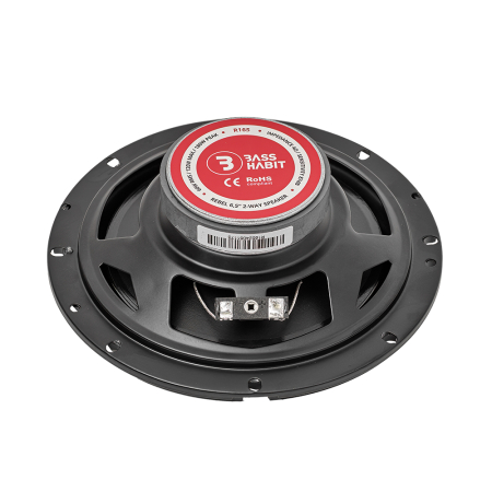 Set difuzoare auto coaxiale usi spate Renault Clio IV 2012-2020 Bass Habit R165 16.5cm 60W cu inele si mufa adaptoare [7]