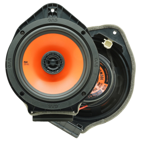 Difuzoare auto - Set difuzoare auto coaxiale usi spate Opel Astra J GAS MAD X2-64 16.5cm 100W cu inele si mufa adaptoare