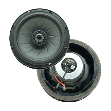 Difuzoare auto - Set difuzoare auto coaxiale usi spate VW Polo 2009-2024 Eton PFX 16 16.5cm 70W cu inele si mufa adaptoare