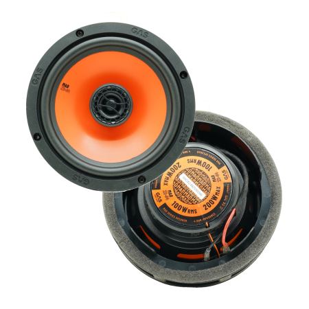 Difuzoare auto - Set difuzoare auto coaxiale usi spate VW T-Roc 2017-2024 GAS MAD X2-64 16.5cm 100W cu inele si mufa adaptoare