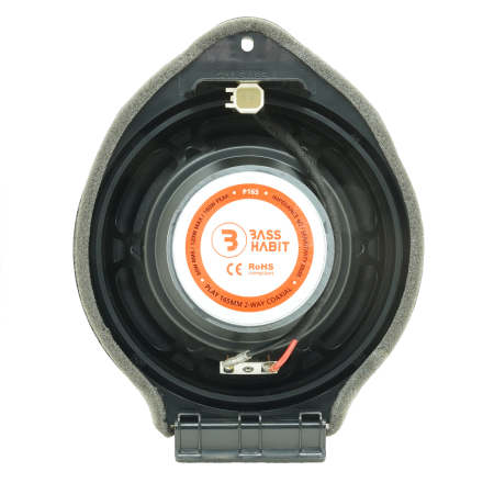 Set difuzoare auto coaxiale usi spate Opel Astra J Bass Habit P165 16.5cm 60W cu inele si mufa adaptoare [2]