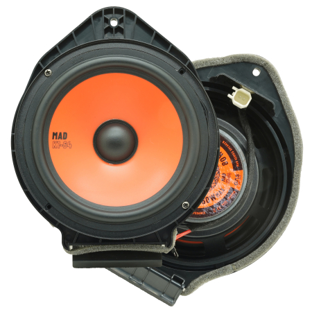 Difuzoare auto - Set difuzoare auto componente usi fata Opel Astra J GAS MAD K1-64 16.5cm 80W cu inele si mufa adaptoare