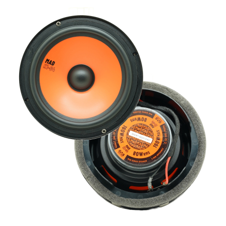 Difuzoare auto - Set difuzoare auto componente usi fata VW T-Roc 2017-2024 GAS MAD K1-64 16.5cm 80W cu inele si mufa adaptoare