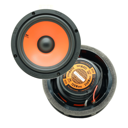 Pachete dedicate VW - Set difuzoare auto componente usi fata VW Golf 2012-2024 GAS MAD K2-64 16.5cm 120W cu inele si mufa adaptoare