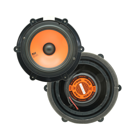 Difuzoare auto - Set difuzoare auto componente usi fata VW Touareg 2010-2022 GAS MAD K1-64 16.5cm 80W cu inele si mufa adaptoare