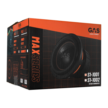 Subwoofer auto GAS MAX S1-10D1 10 inch 1500W 1 Ohm [7]