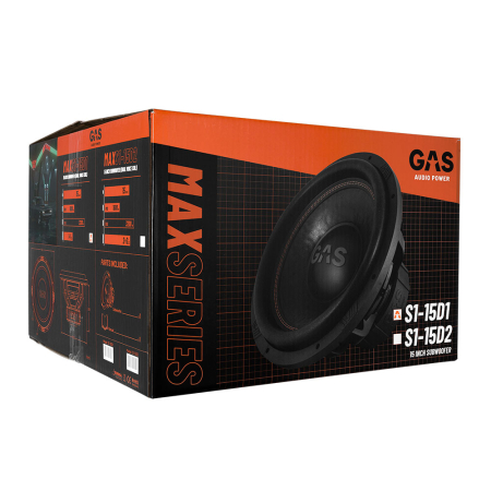 Subwoofer auto GAS MAX S1-15D1 15 inch 1600W 1 Ohm [7]