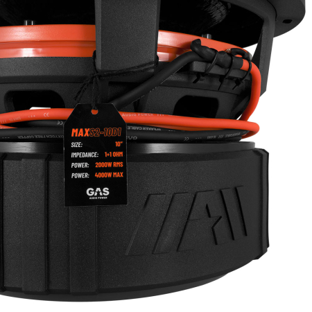 Subwoofer auto GAS MAX S2-10D1 10 inch 2000W 1 Ohm [5]