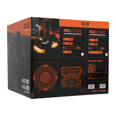 Subwoofer auto GAS MAX S2-10D2 10 inch 2000W 2 Ohm [7]