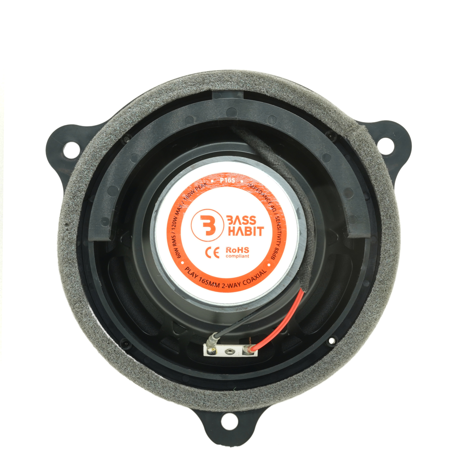 Set difuzoare auto coaxiale usi spate Renault Megane IV 2016-2023 Bass Habit P165 16.5cm 60W cu inele si mufa adaptoare [5]