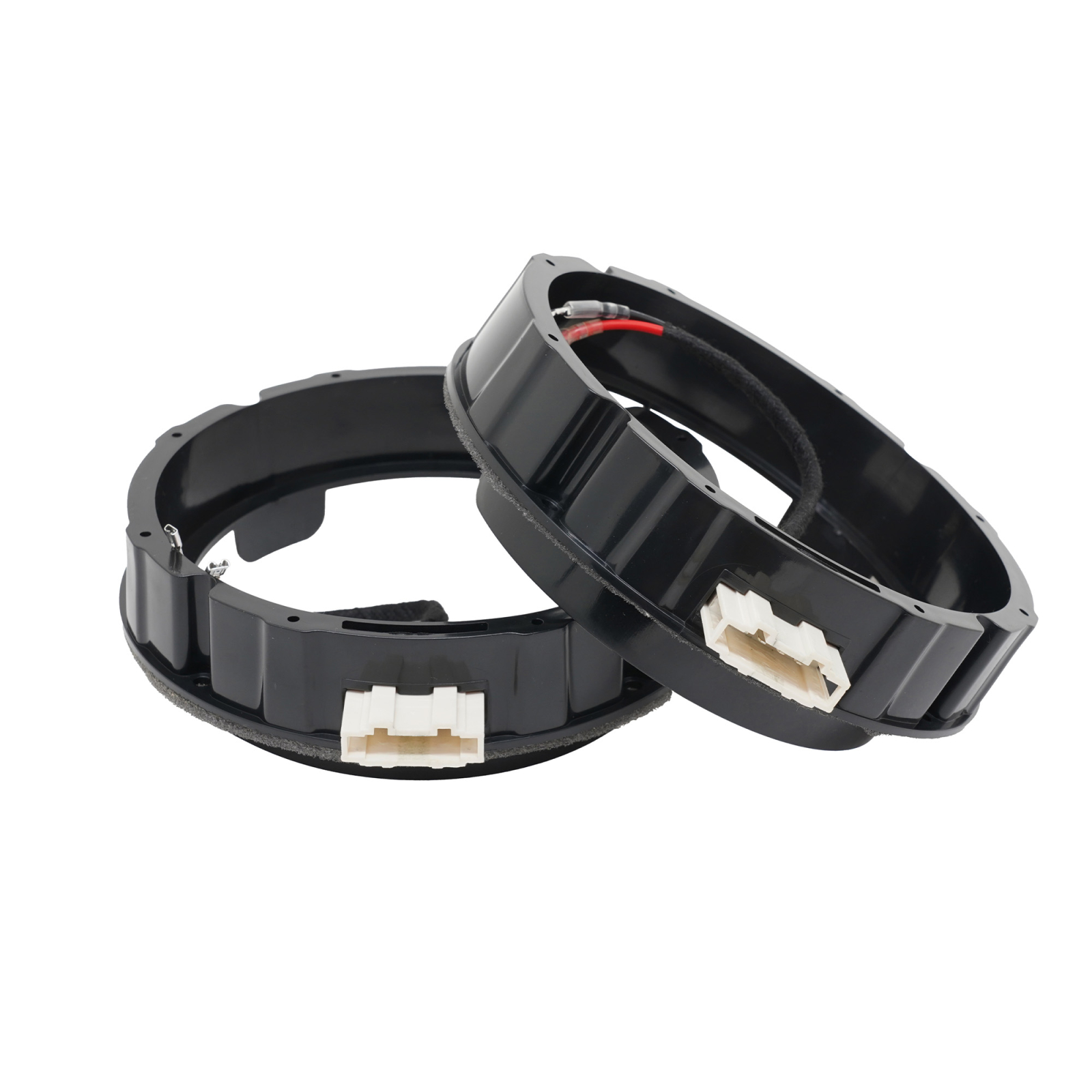 Set difuzoare auto coaxiale usi spate VW Polo 2009-2024 Bass Habit P165 16.5cm 60W cu inele si mufa adaptoare [6]