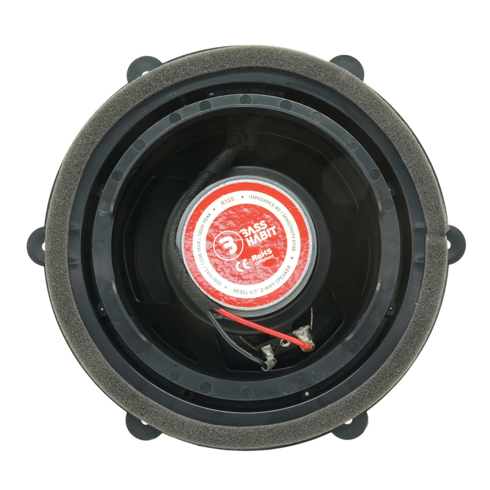 Set difuzoare auto coaxiale usi spate VW Passat B8 2014-2023 Bass Habit R165 16.5cm 60W cu inele si mufa adaptoare [2]