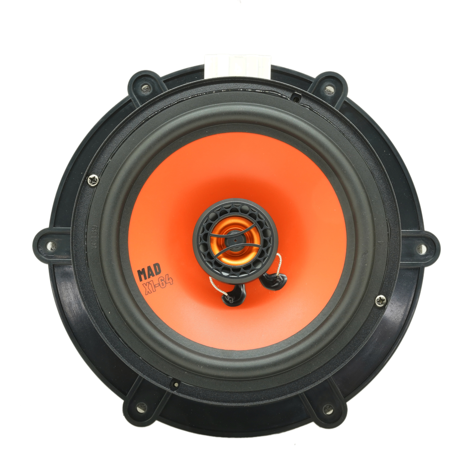 Set difuzoare auto coaxiale usi spate VW Touareg 2010-2022 GAS MAD X1-64 16.5cm 70W cu inele si mufa adaptoare [1]