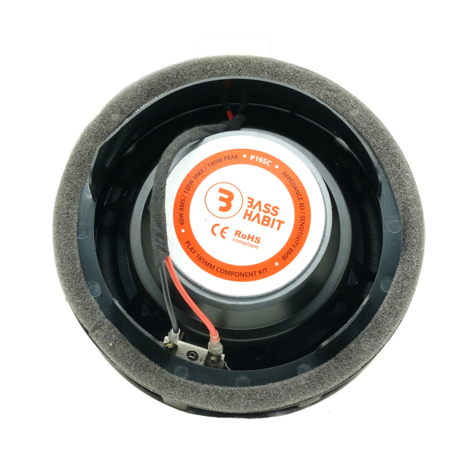 Set difuzoare auto componente usi fata VW Polo 2009-2024 Bass Habit P165C 16.5cm 60W cu inele si mufa adaptoare [2]