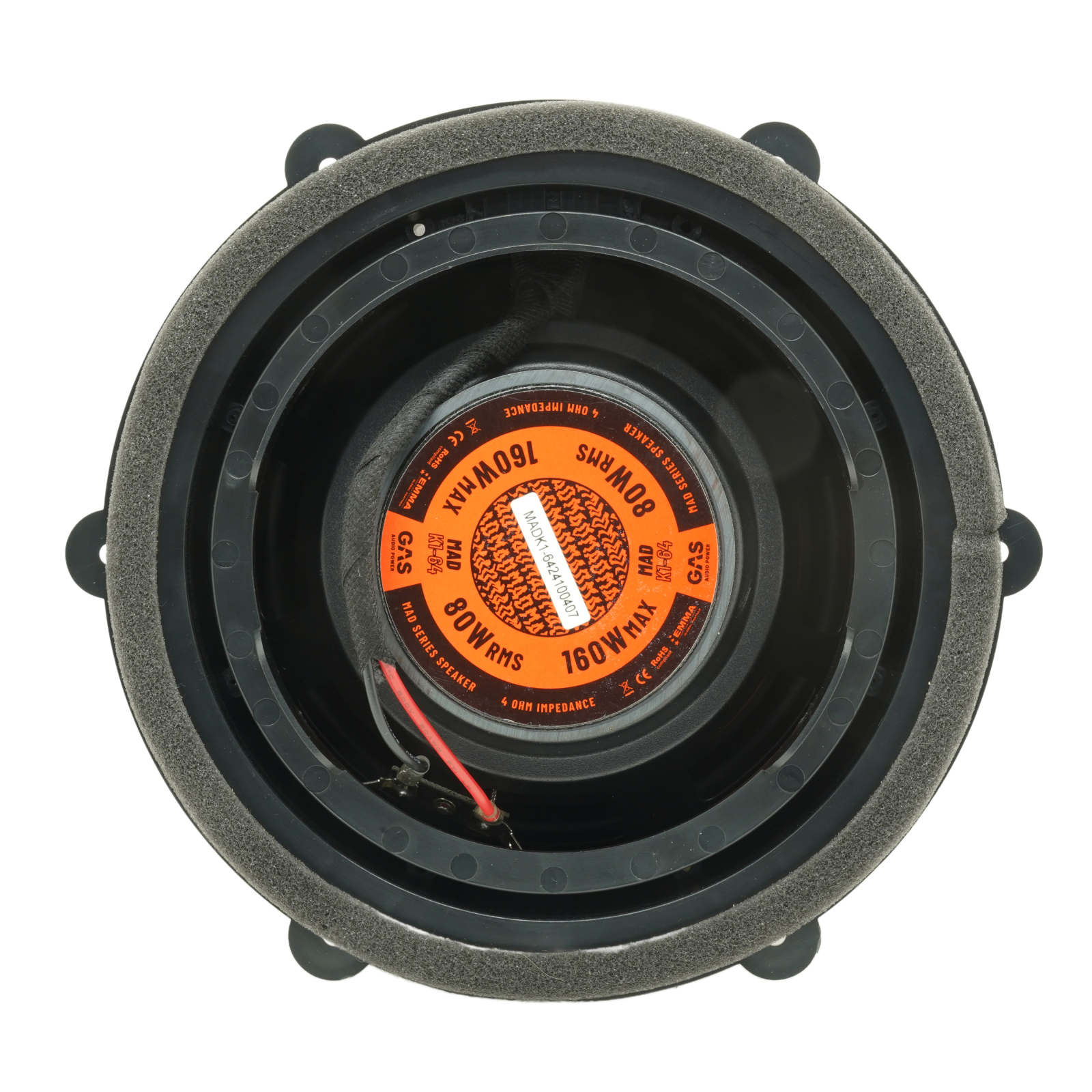 Set difuzoare auto componente usi fata VW Passat B8 2014-2023 GAS MAD K1-64 16.5cm 80W cu inele si mufa adaptoare [2]