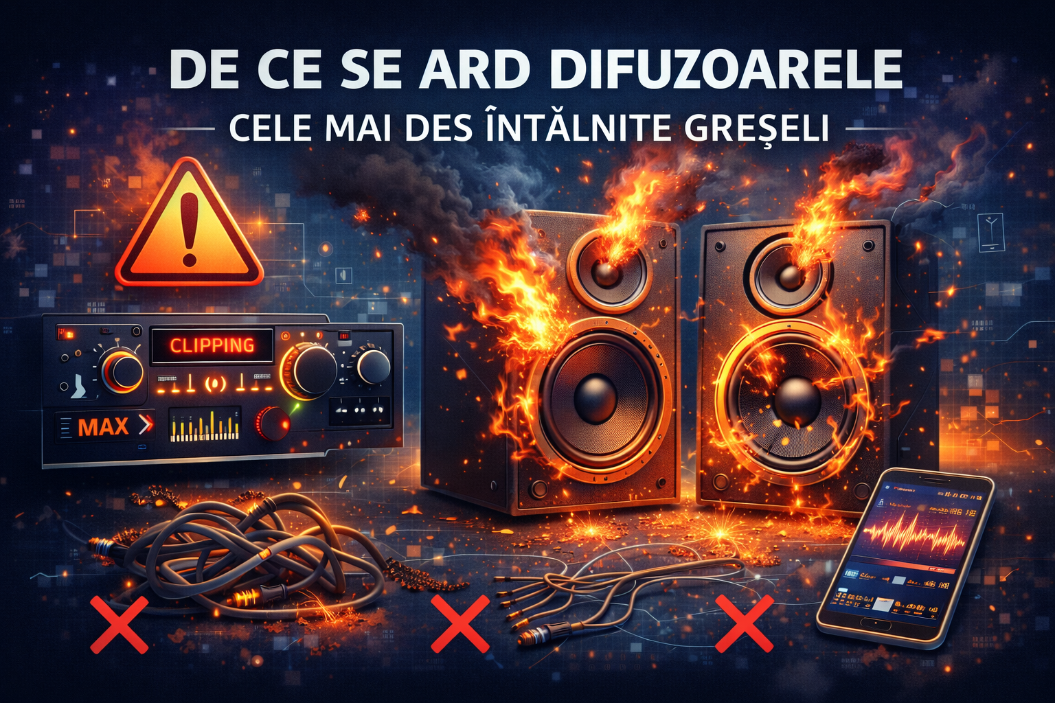 De ce se ard difuzoarele auto – cele mai frecvente greșeli explicate simplu