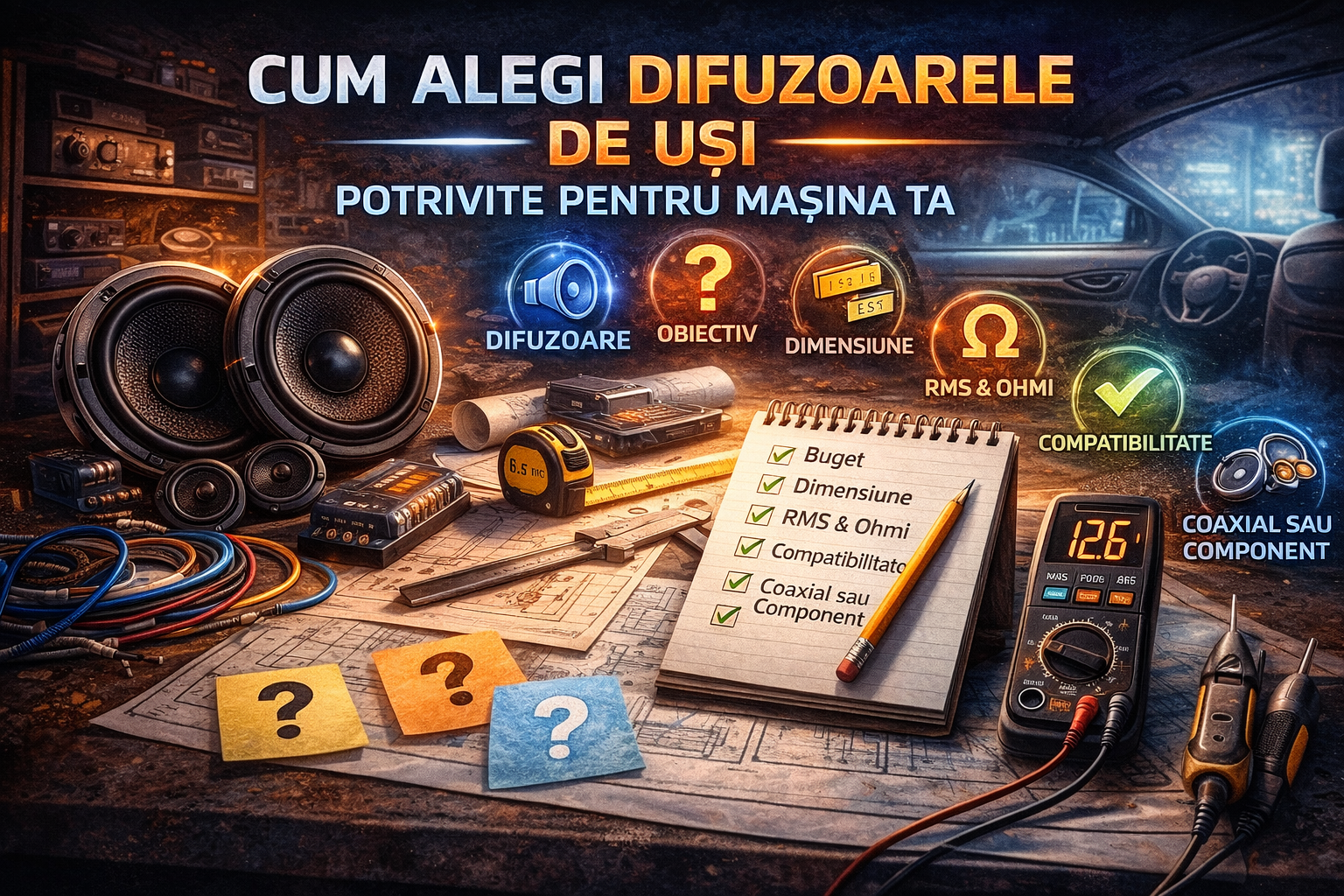 Cum alegi difuzoarele de uși potrivite pentru mașina ta