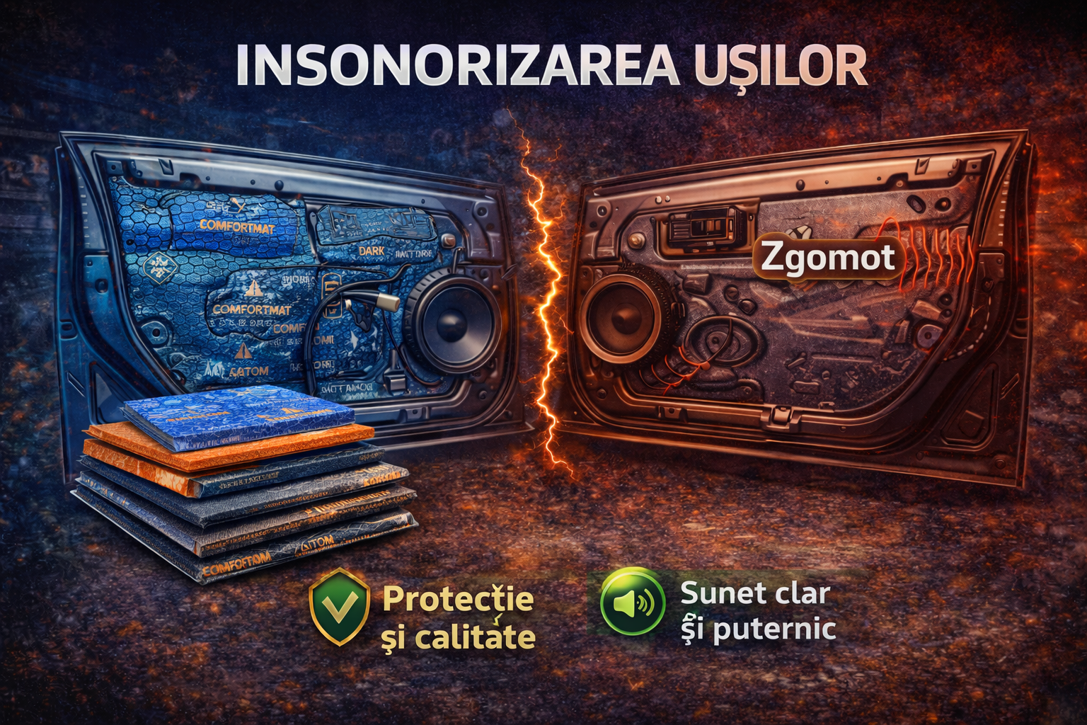 Insonorizarea ușilor și a mașinii – de ce materialul folosit face diferența